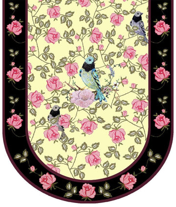 Nendle Velvet Digital Print 5 Seater Sofa Cover Set for Living Room (Multicolour, 6 Pieces)